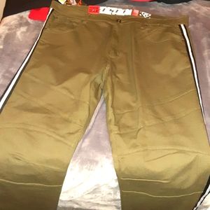 Olive green blue jeans pants